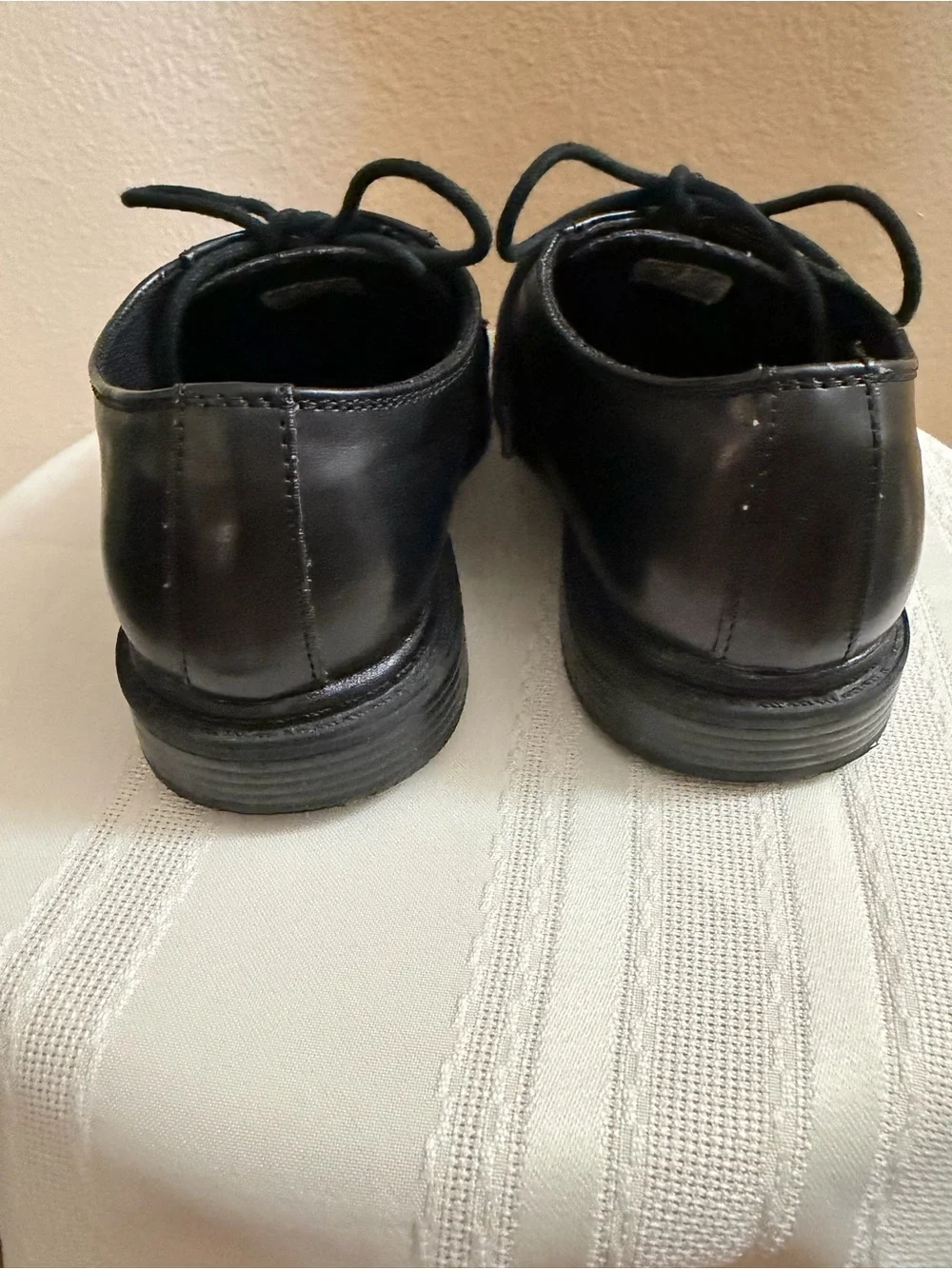 Route 66 Boys Black Lace-Up Dress Shoes